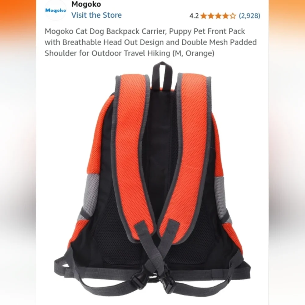 Dog carrier backpack